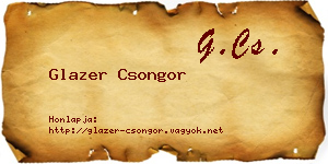 Glazer Csongor névjegykártya