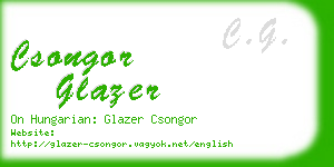 csongor glazer business card